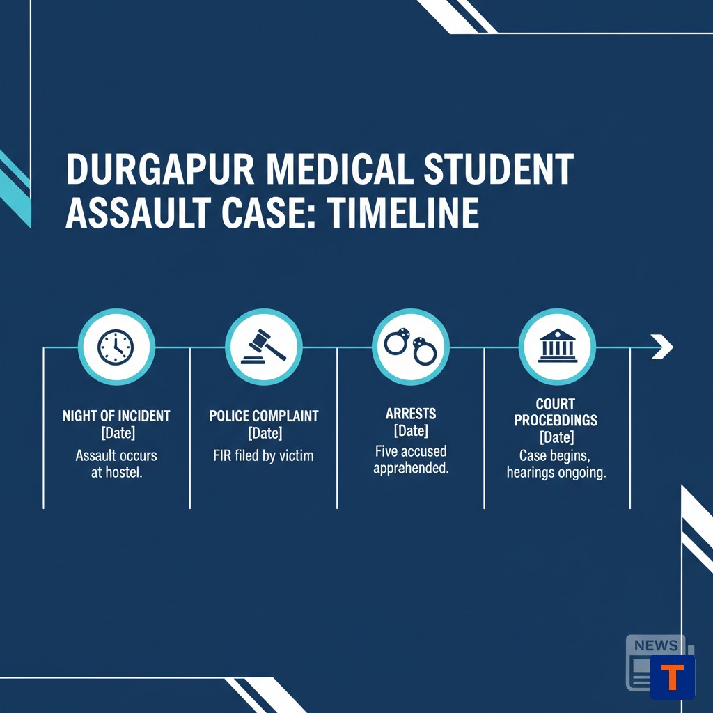 Durgapur gang rape case timeline infographic