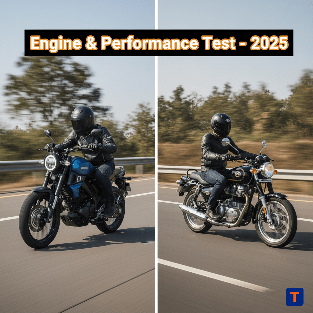 Yamaha XSR 155 vs Royal Enfield Hunter 350 engine and performance comparison