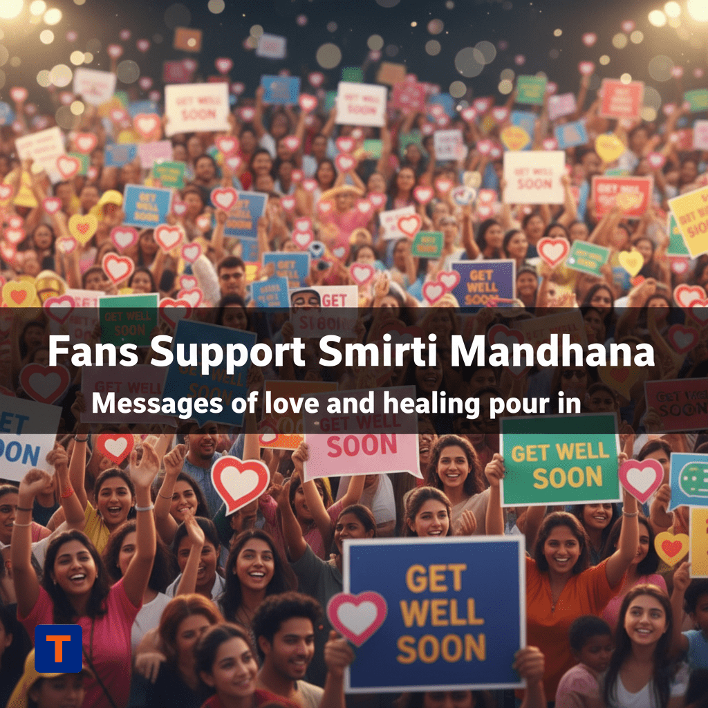 Fans sending get well soon messages and support for Smriti Mandhana after wedding postponed