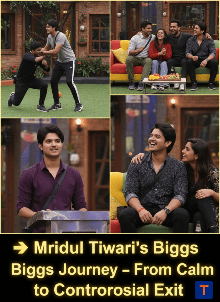 Highlights from Mridul Tiwari’s Bigg Boss journey showing his performance and emotional exit.